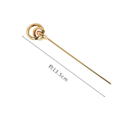 03 Elegant Bead Metal Bun Stick