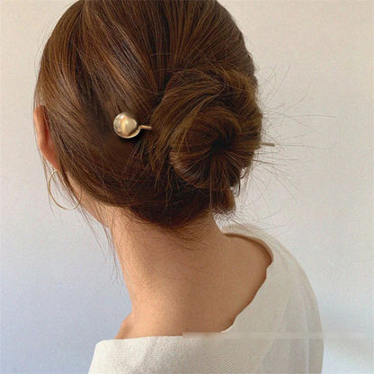 03 Elegant Bead Metal Bun Stick