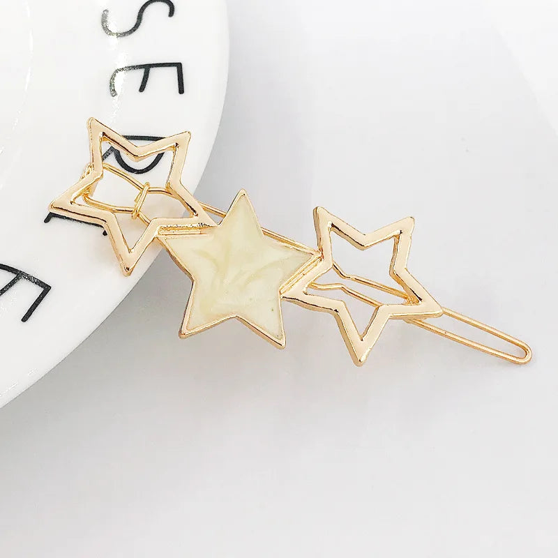 05 Metal Shape Triple Stars Flat Clip