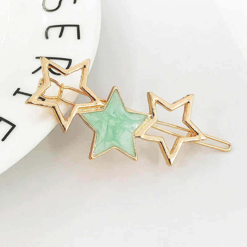 05 Metal Shape Triple Stars Flat Clip