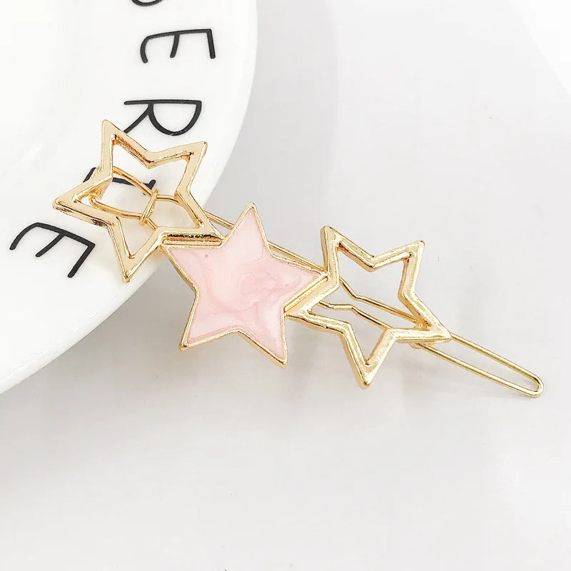 05 Metal Shape Triple Stars Flat Clip