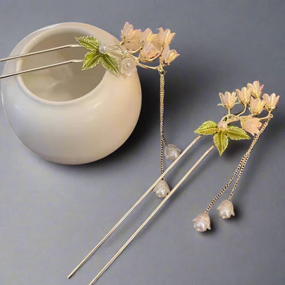 02 Delicate Bell Orchid T&P Hair Pin