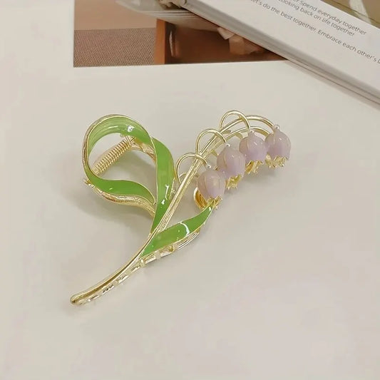 06 Bell Orchid Claw Clip