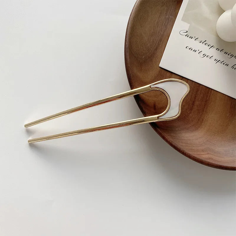 02 Enamel Organic Shaped T&P Hair Pin