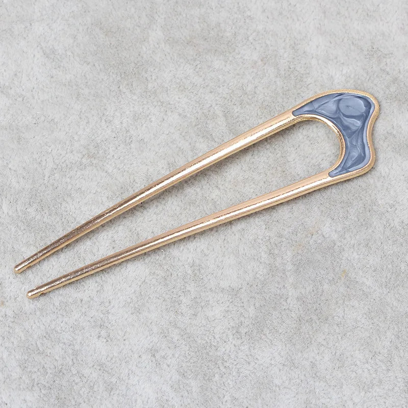 02 Enamel Organic Shaped T&P Hair Pin