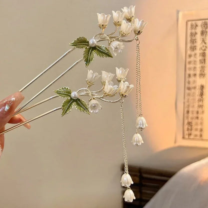 02 Delicate Bell Orchid T&P Hair Pin