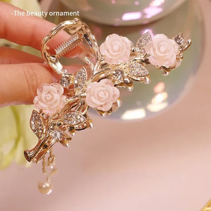 06 Enchanted Rose Claw Clip Small