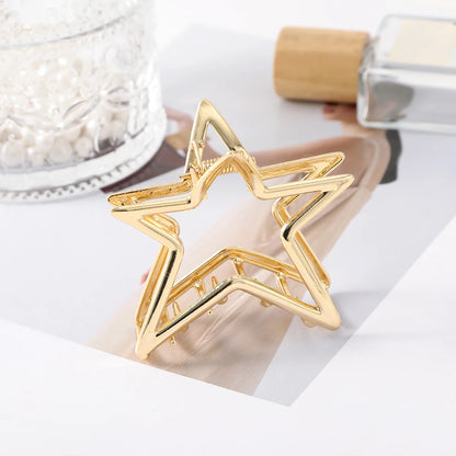 06 Metal Shape Star Claw Clip