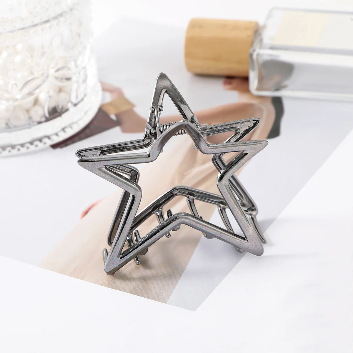 06 Metal Shape Star Claw Clip