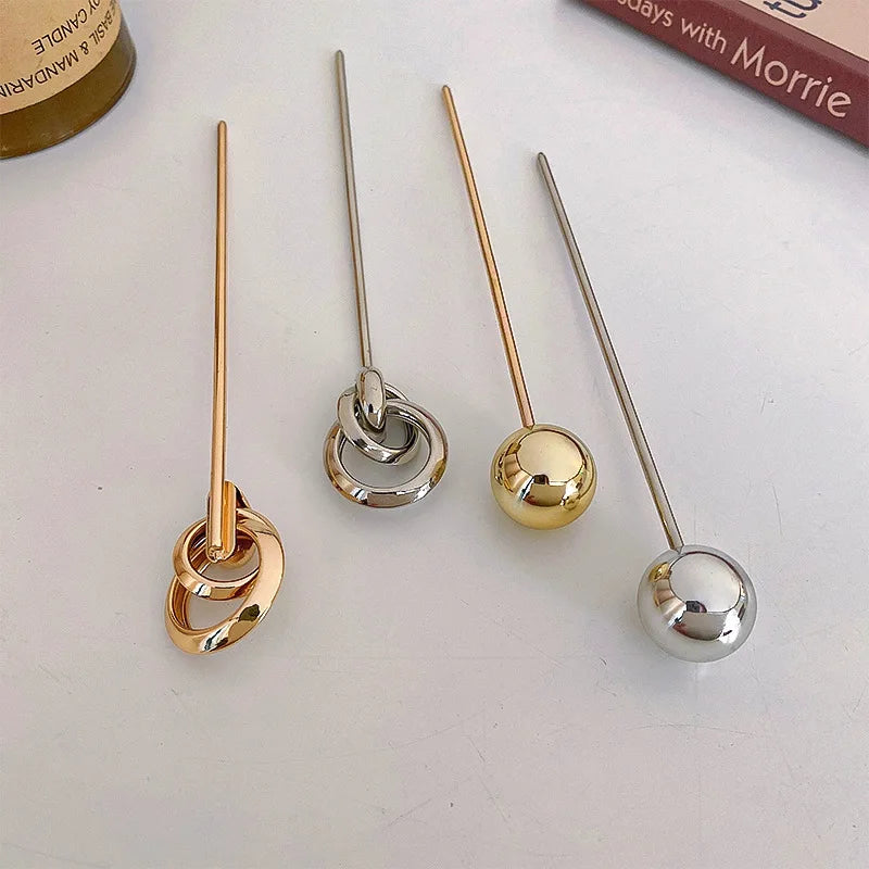 03 Elegant Bead Metal Bun Stick